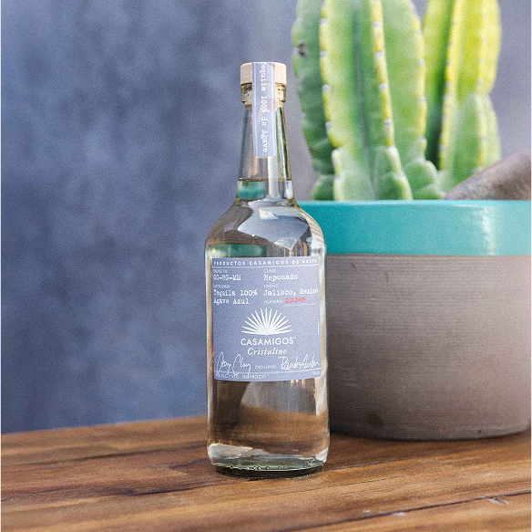 bottle of casamigos Tequila Cristalino